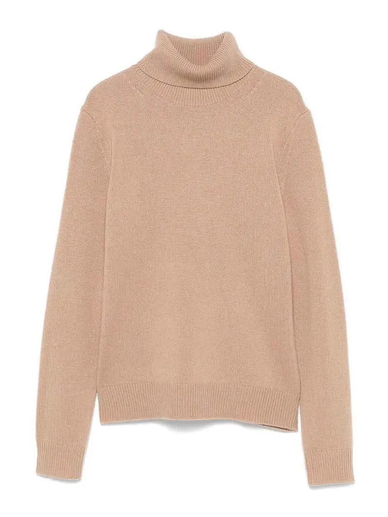 Maglione dolcevita in cashmere Cammello
