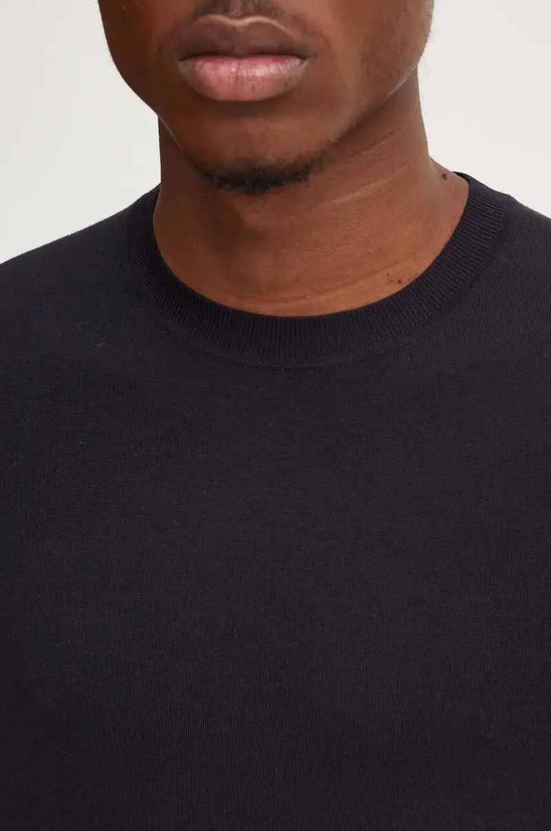 maglione in lana Blu navy miniatura 5