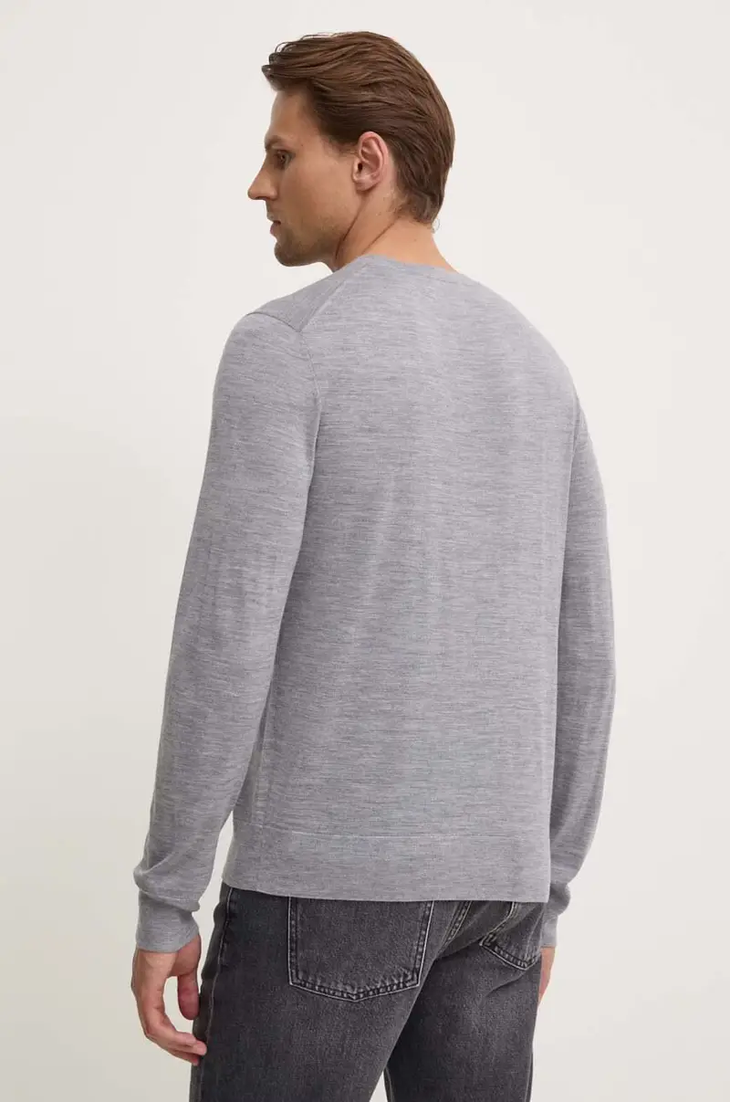 maglione in lana uomo colore grigio J0781713 miniatura 3