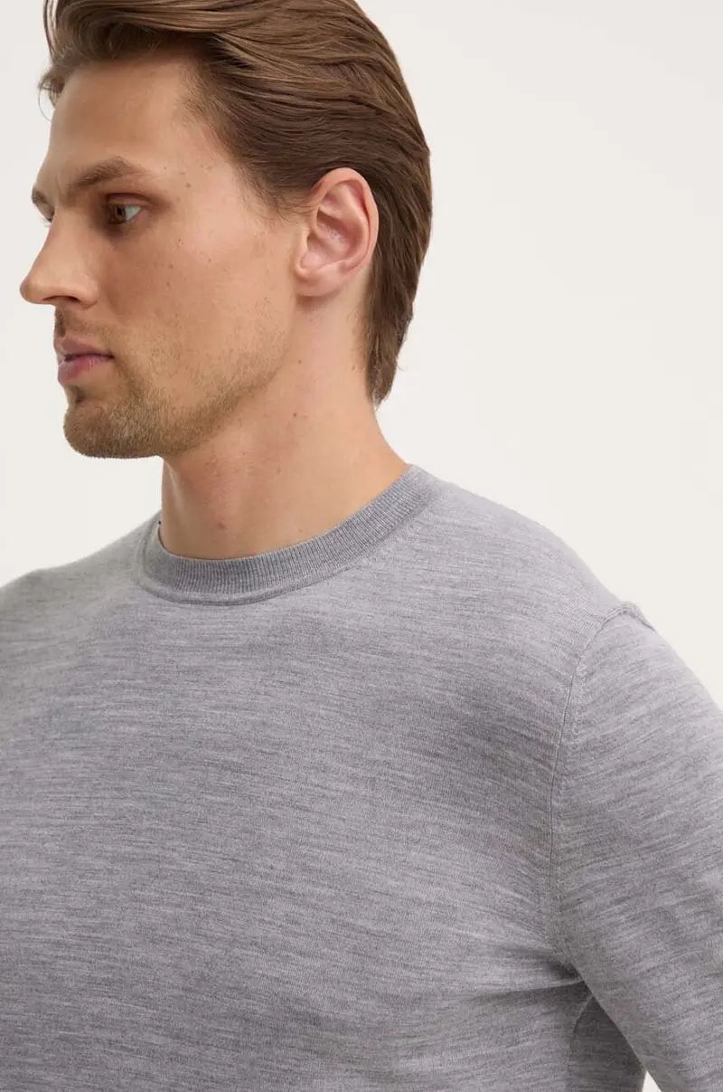 maglione in lana uomo colore grigio J0781713 miniatura 4