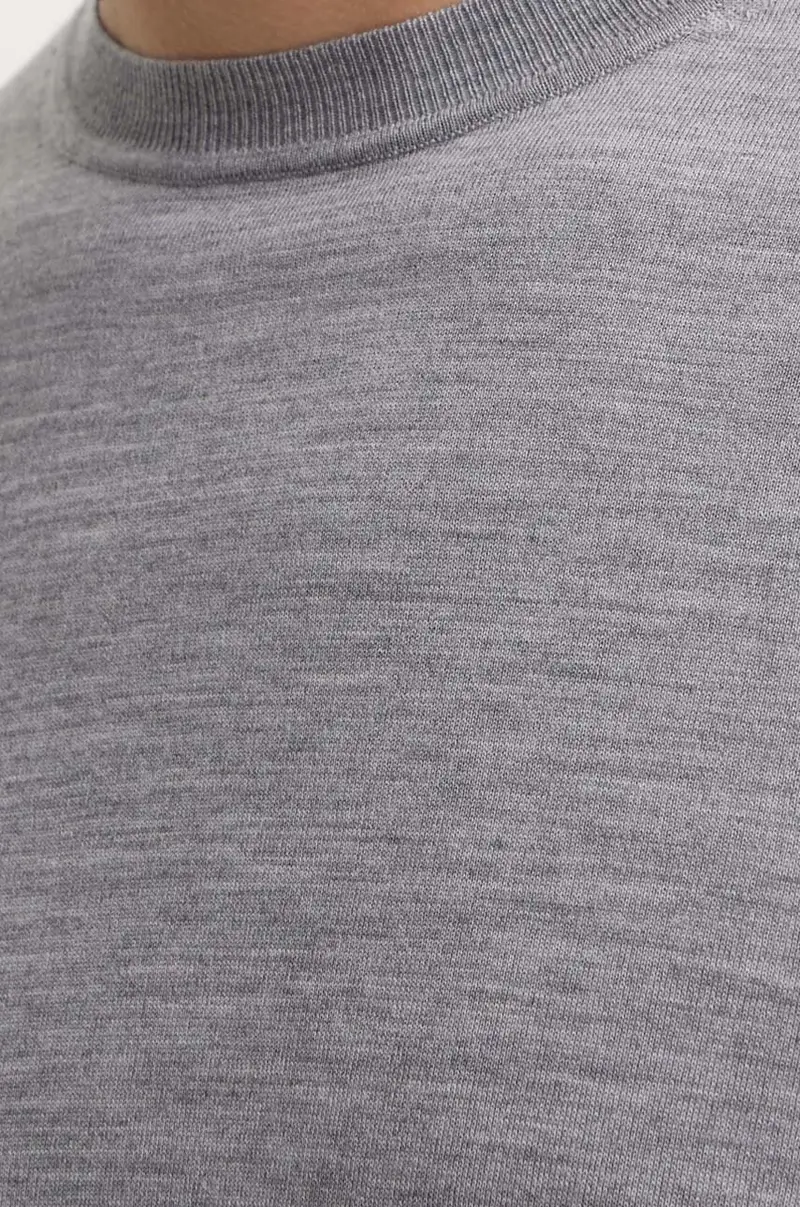 maglione in lana uomo colore grigio J0781713 miniatura 5