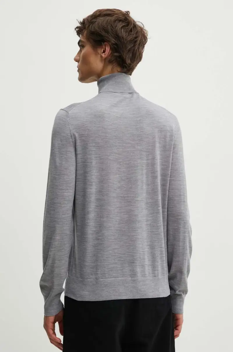 maglione in lana uomo colore grigio M0781705 miniatura 3