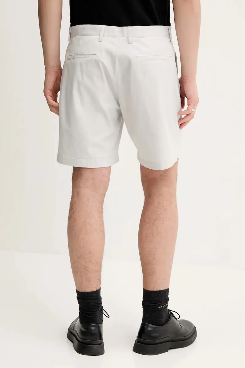 pantaloncini in cotone uomo colore grigio P0374210 miniatura 3