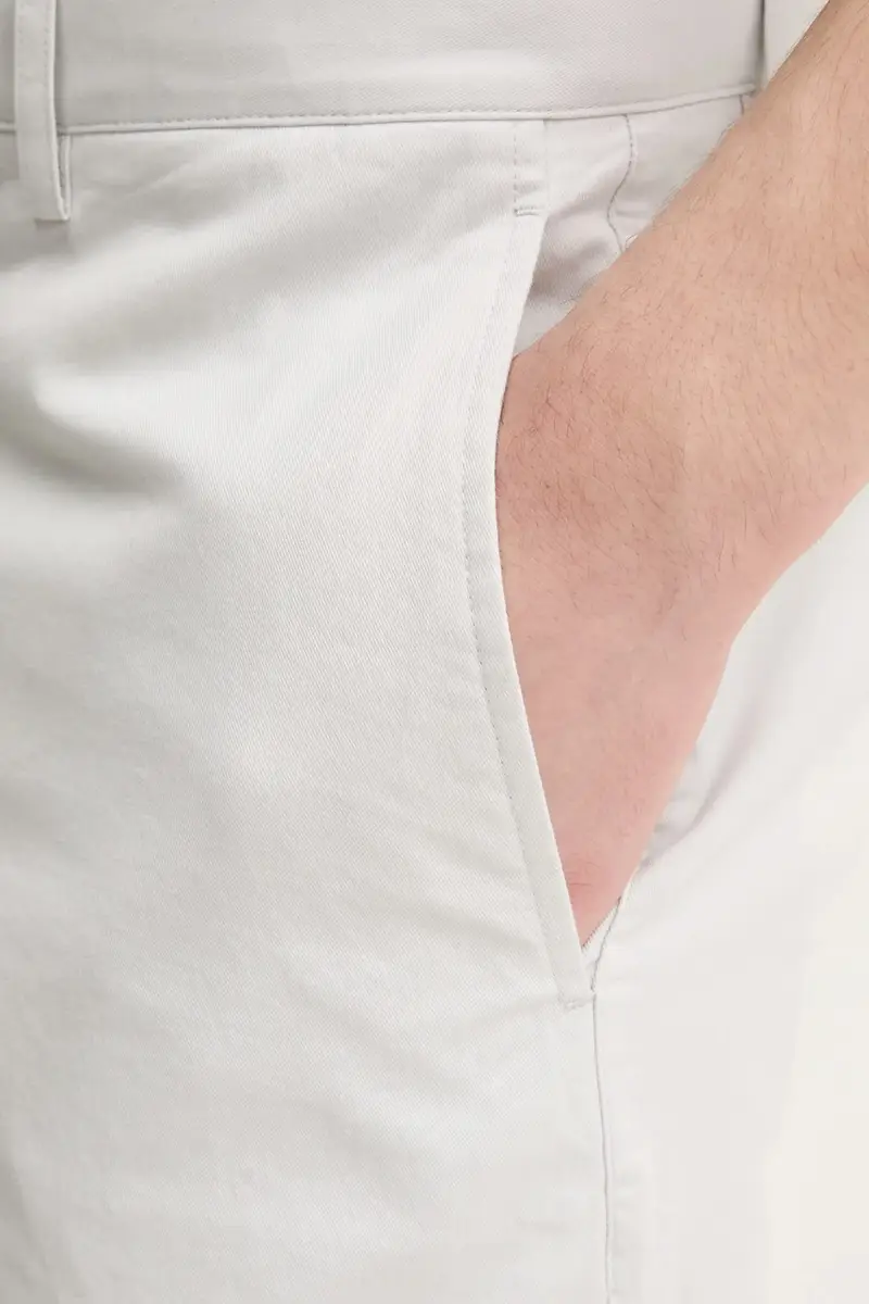 pantaloncini in cotone uomo colore grigio P0374210 miniatura 4