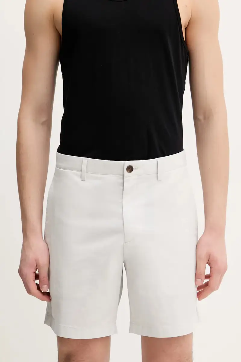 pantaloncini in cotone uomo colore grigio P0374210