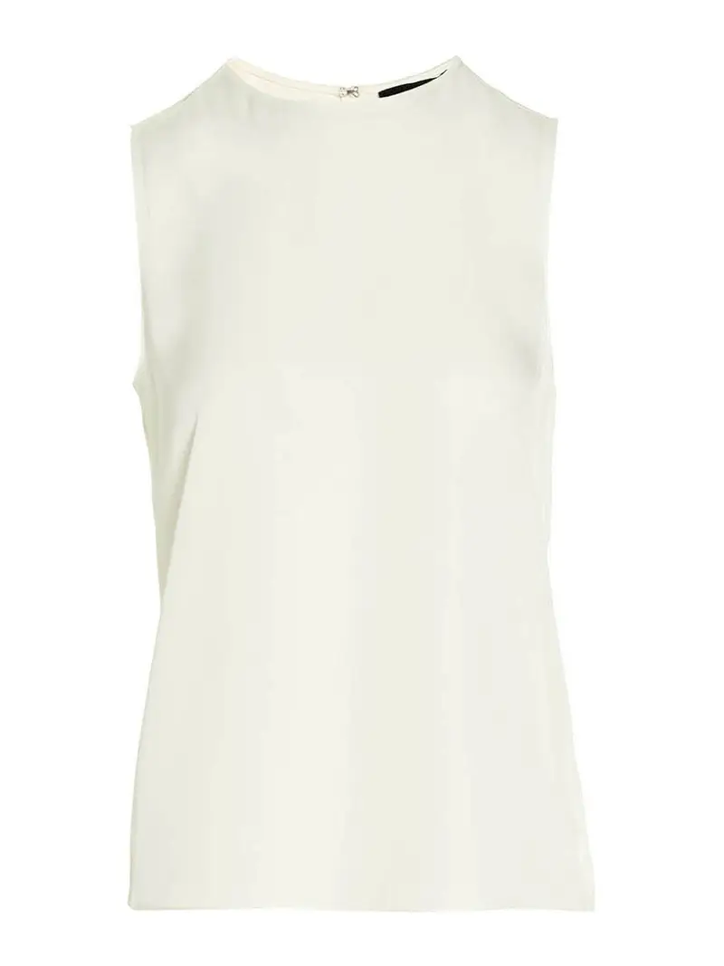 Top Shell Moder in seta Bianco