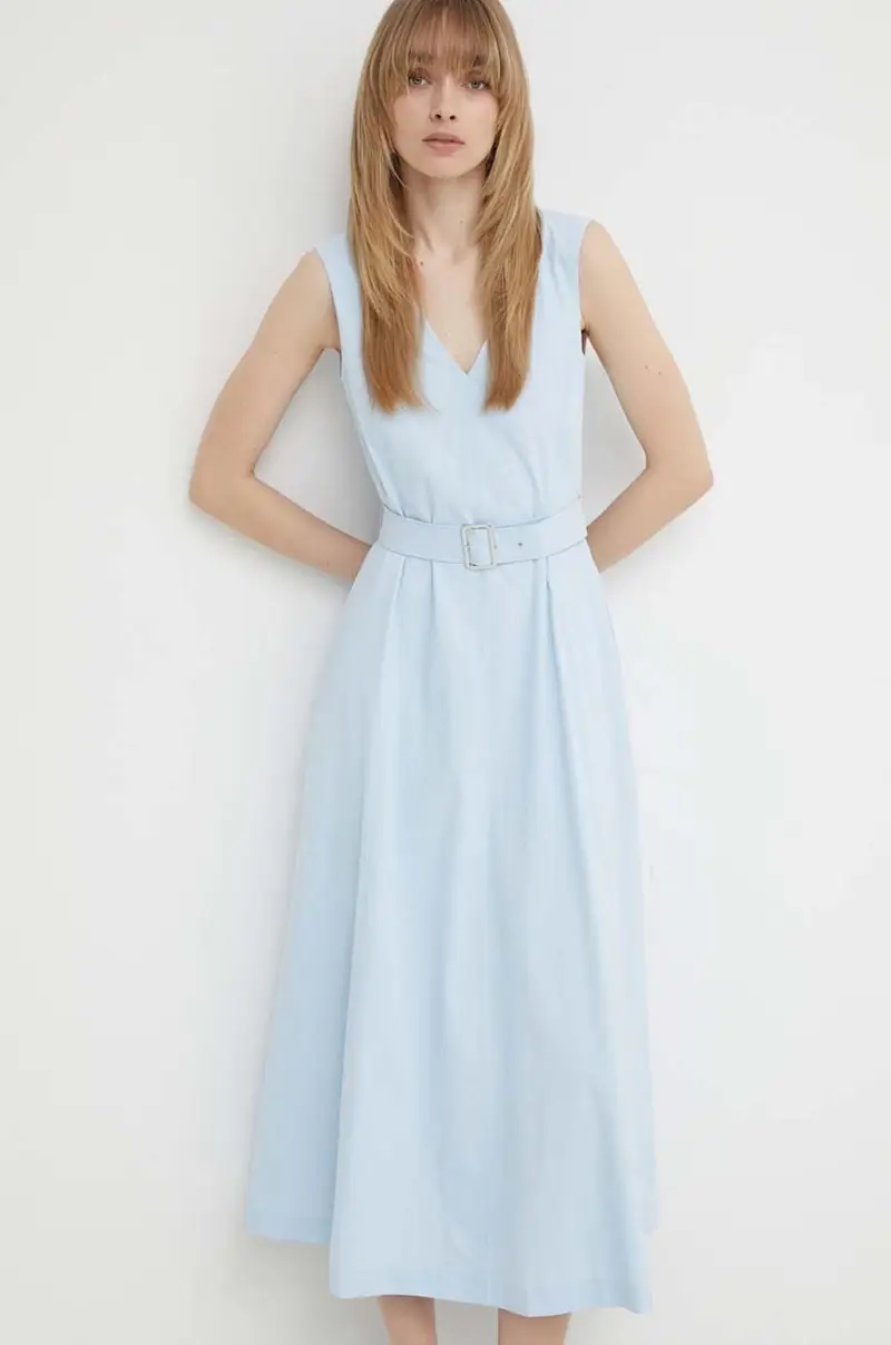 vestito di lino colore blu