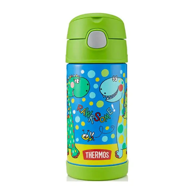 FUNtainer Thermos per bambini con cannuccia - dinosauro 355 ml