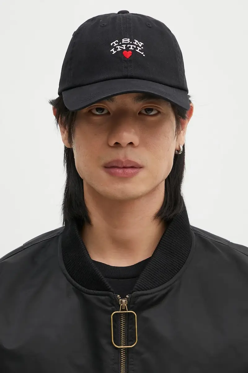 berretto da baseball in cotone Heart Cap colore nero TN243WHWBC08