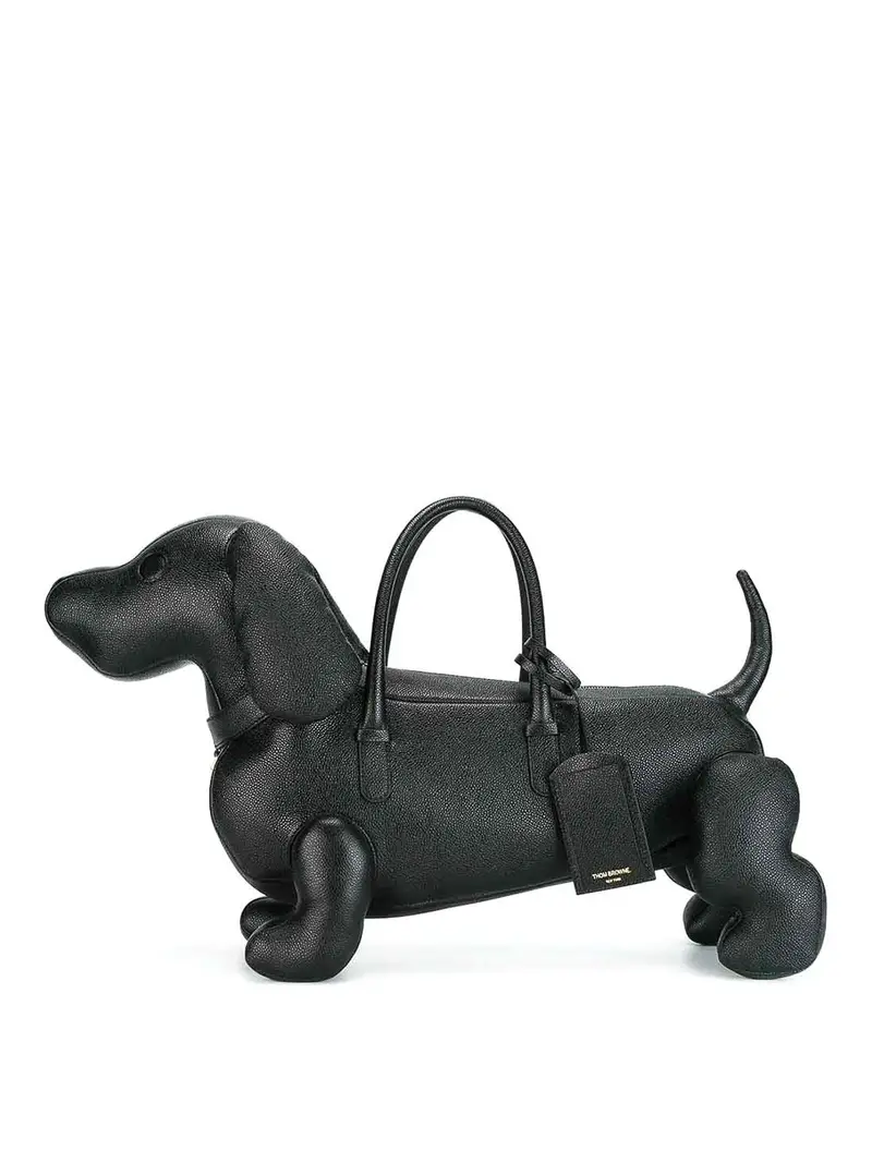 Borsa tote Hector in pelle martellata Nero