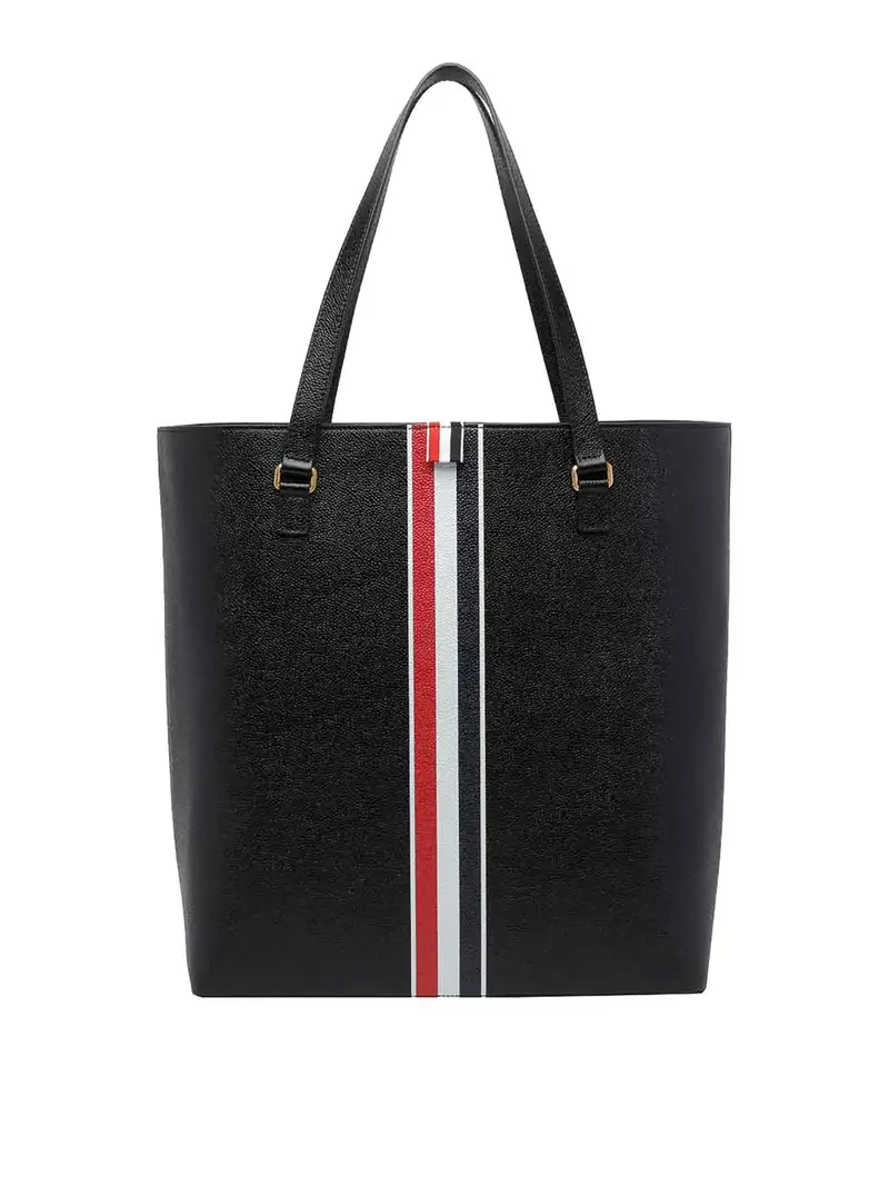 Borsa tote in grana Nero