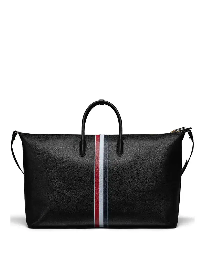 Borsone morbido in pelle martellata Nero