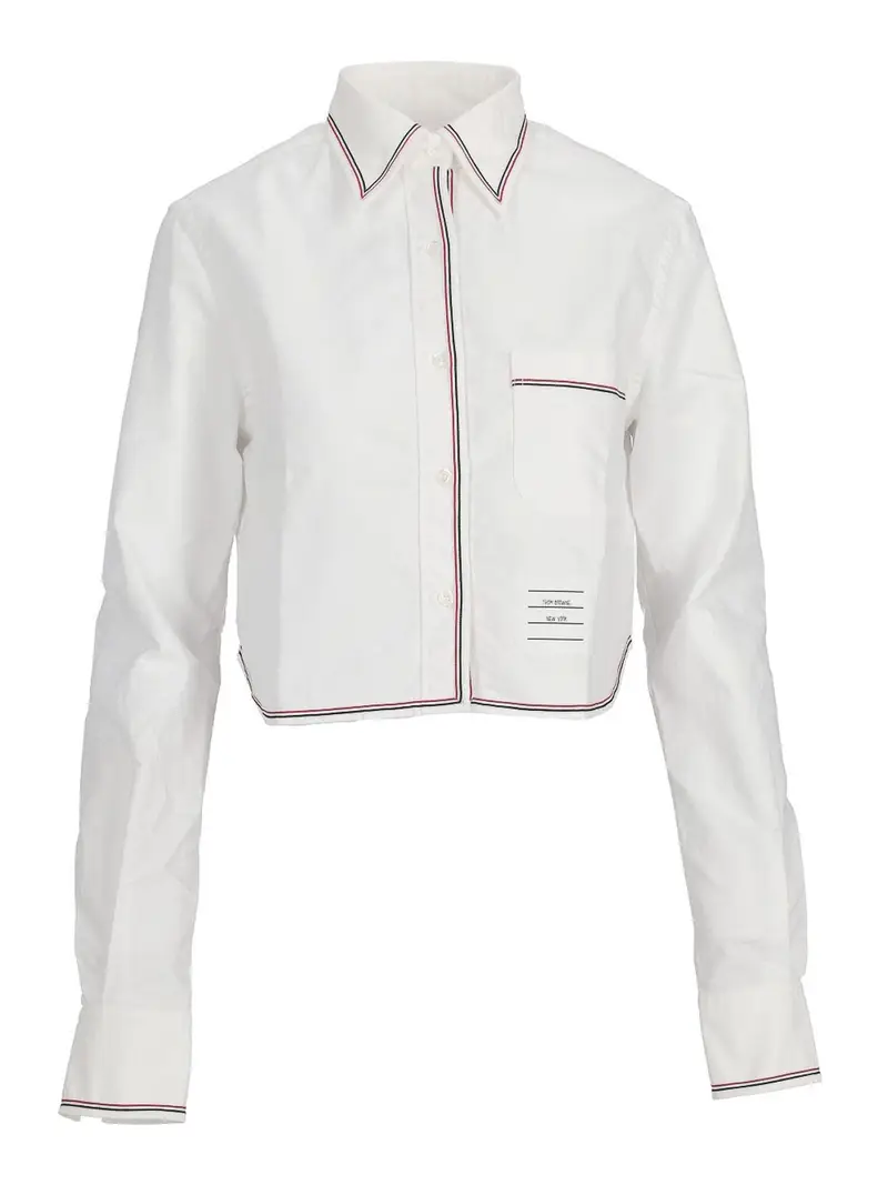 Camicia classica a maniche lunghe Bianco