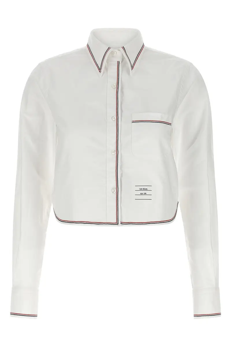 Camicia Crop Nastro 'Rwb' Bianco