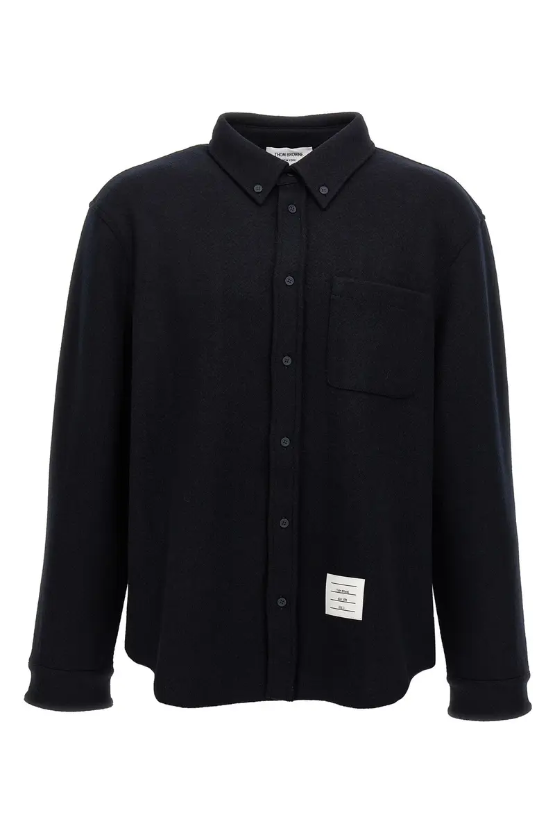 Camicia Herringbone Blu