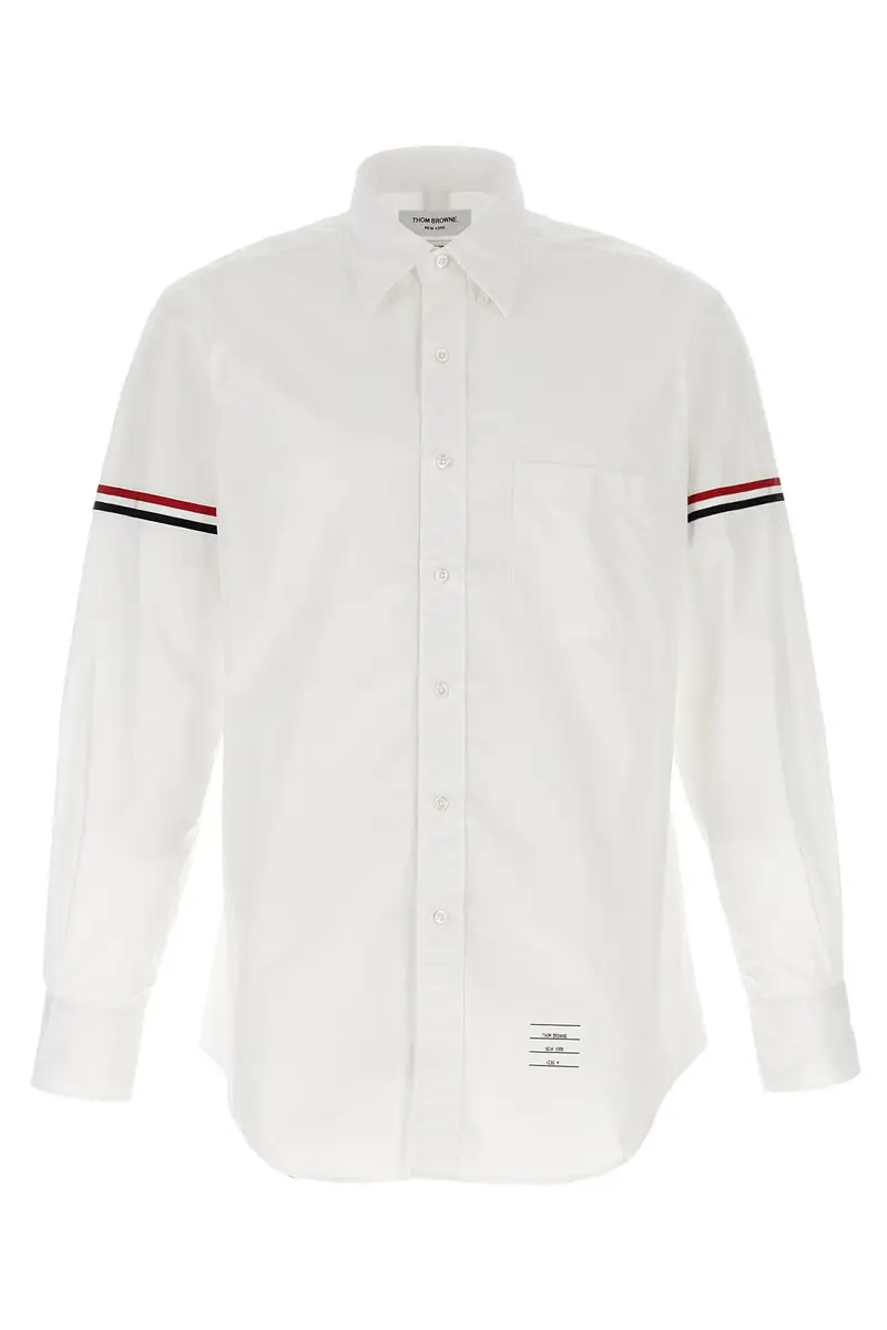 Camicia 'Rwb Gros-Grain Armbands Popeline' Bianco