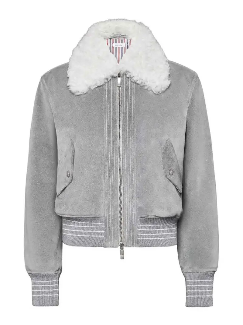 Cappotto in pelle Grigio