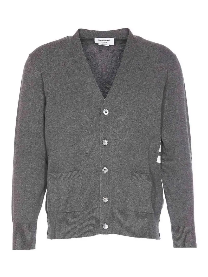 THOM BROWNE Cardigan Grigio 3859397