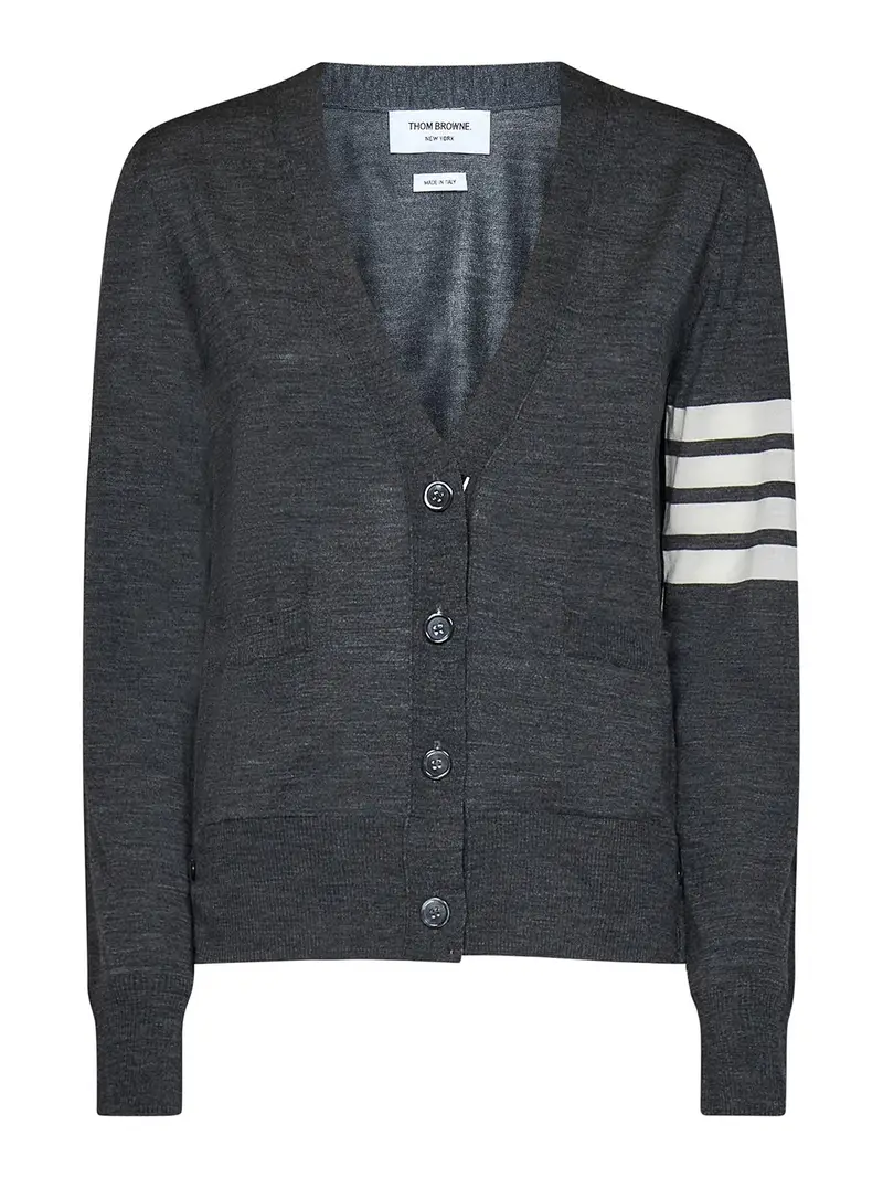 THOM BROWNE Cardigan Grigio 3859275