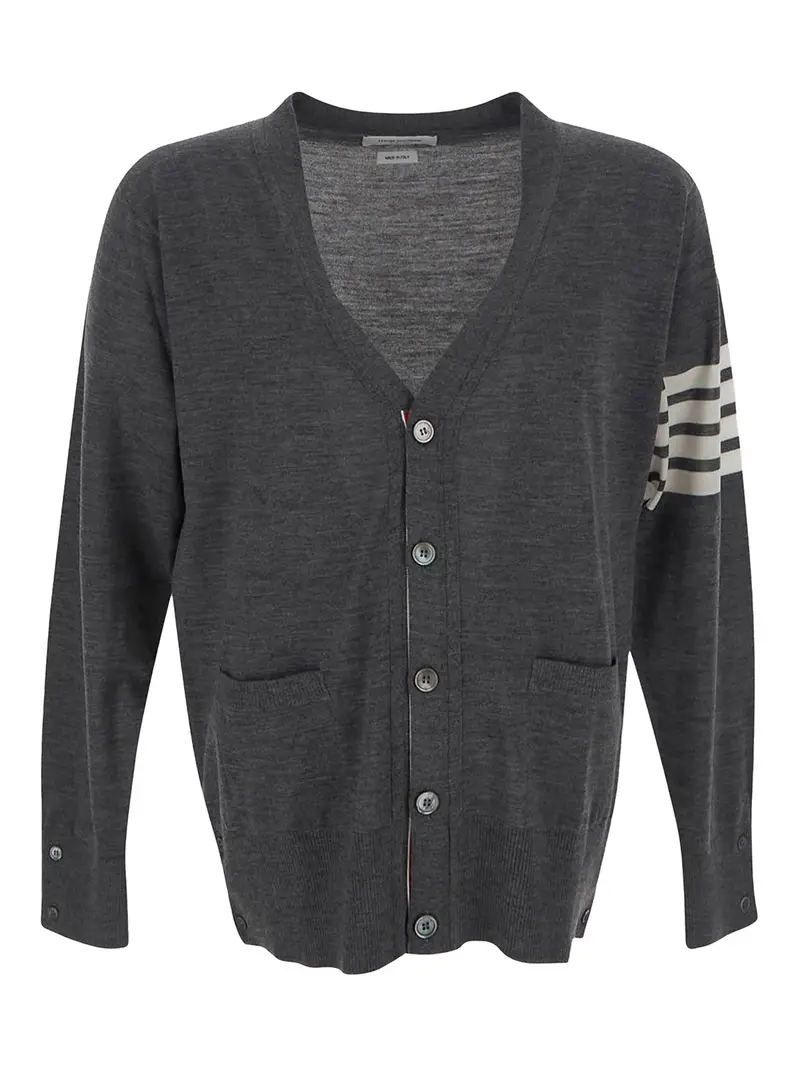 THOM BROWNE Cardigan Grigio 3859274