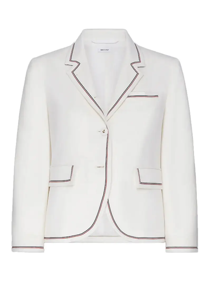 Cashmere High Armhole Sport Coat Bianco