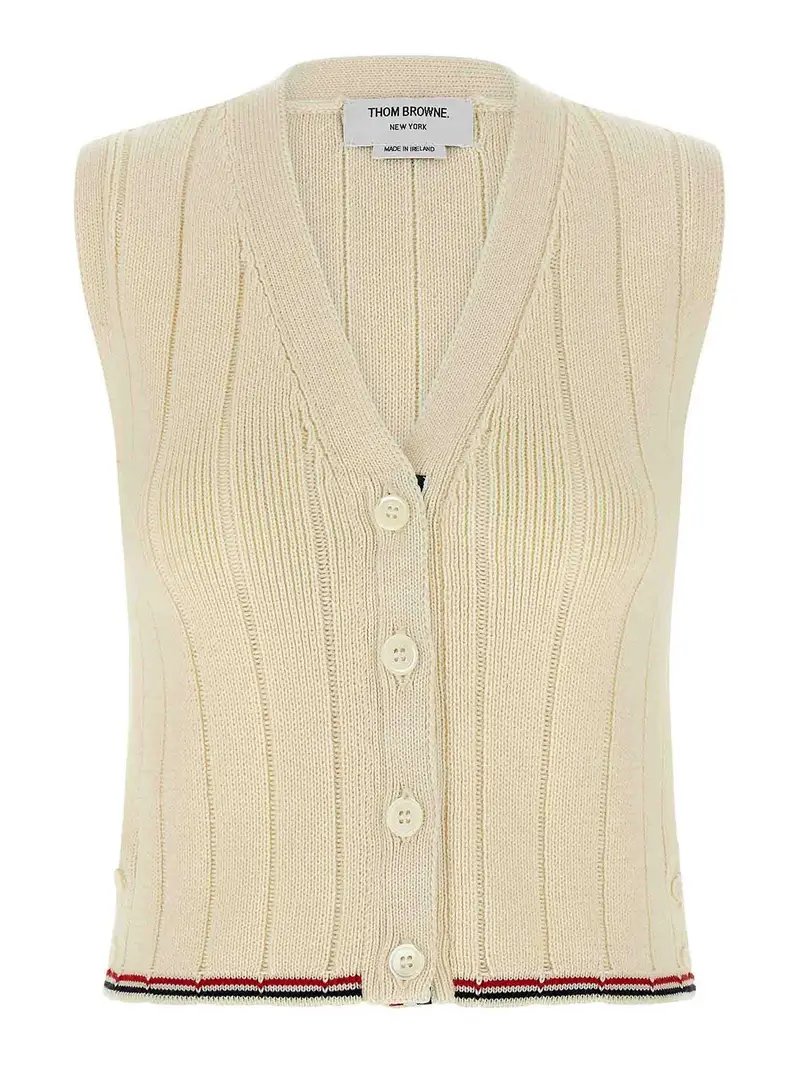 Giubbotto intarsio rwb Bianco