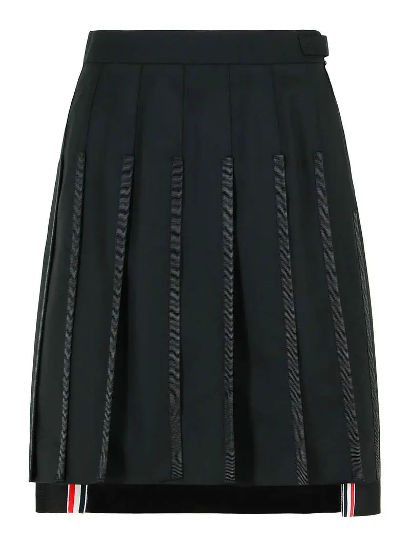 Gonna di lana nera Nero