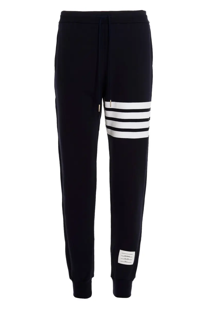 Thom Browne Jogging Blu con Dettaglio 4 Bar