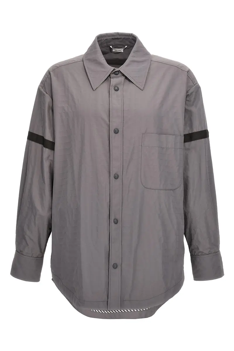 Overshirt Snap Front Grigio