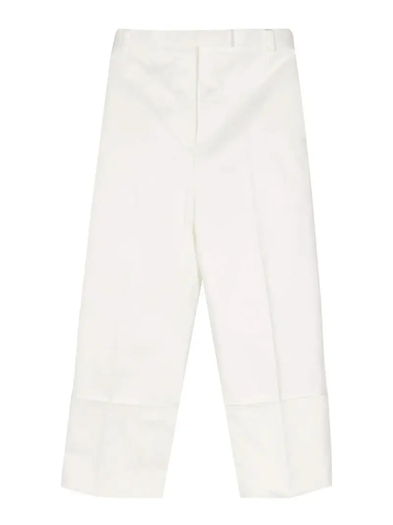 Pantaloni affusolati con piega stirata Bianco