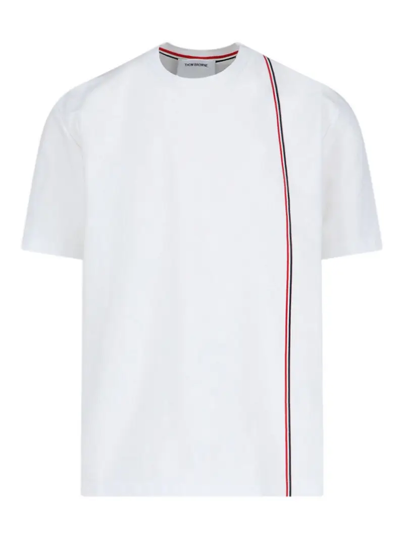 T-shirt dettaglio tricolore Bianco