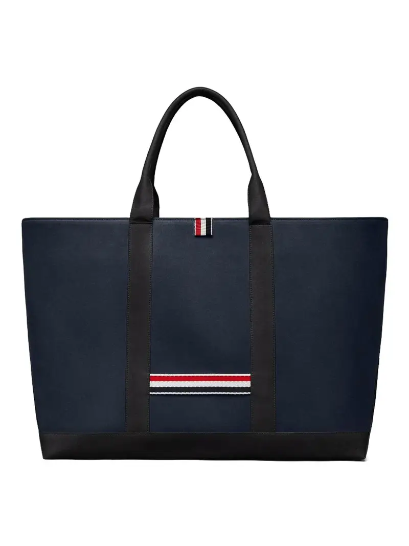 Tote in pelle media utensile Blu