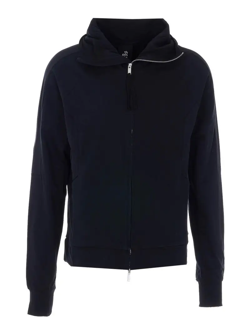 Felpa con cappuccio con cerniera M Sj 694 Nero