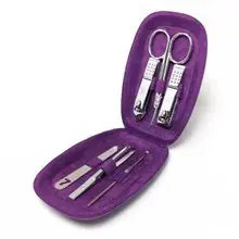 Three-seven Set manicure viola - 6 attrezzi