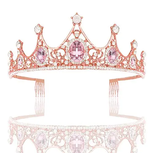 Tiara di cristallo principessa costume corona fascia fiore concorso matrimonio acconciatura compleanno, celebrazione,