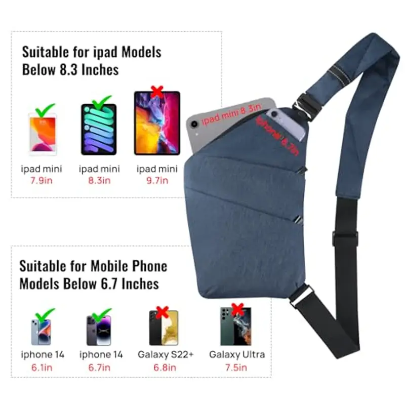 Tibroni Borsa a tracolla Uomo Blu 1602795 miniatura 3