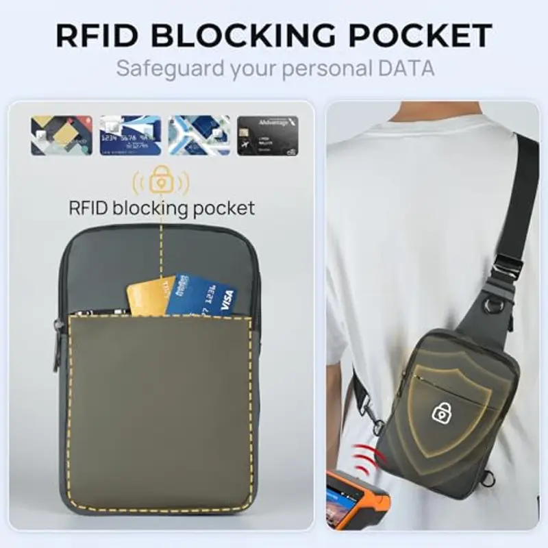 Tibroni Marsupio Uomo Grigio 1956789 miniatura 3