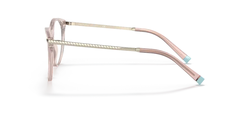 Tiffany Donna TF2209 8328 Montature da vista Acetato Rosa Trasparente Pantos Normale miniatura 3