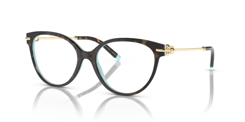 Tiffany Donna TF2217 8134 Montature da vista Acetato Marrone Trasparente Cat Eye Normale miniatura 3