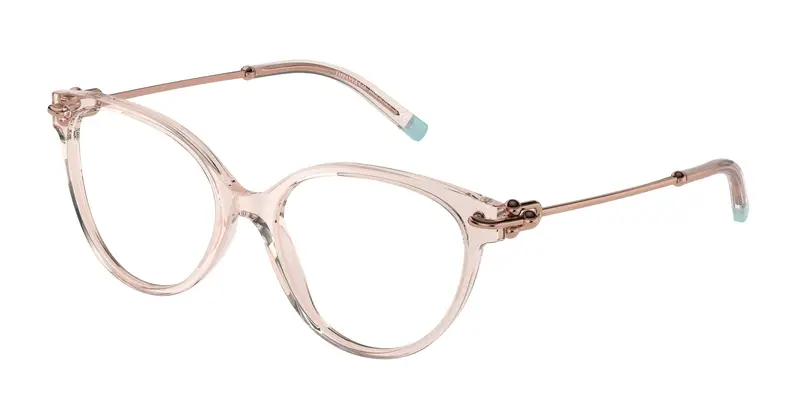 Tiffany Donna TF2217 8278 Montature da vista Acetato Rosa Trasparente Cat Eye Normale