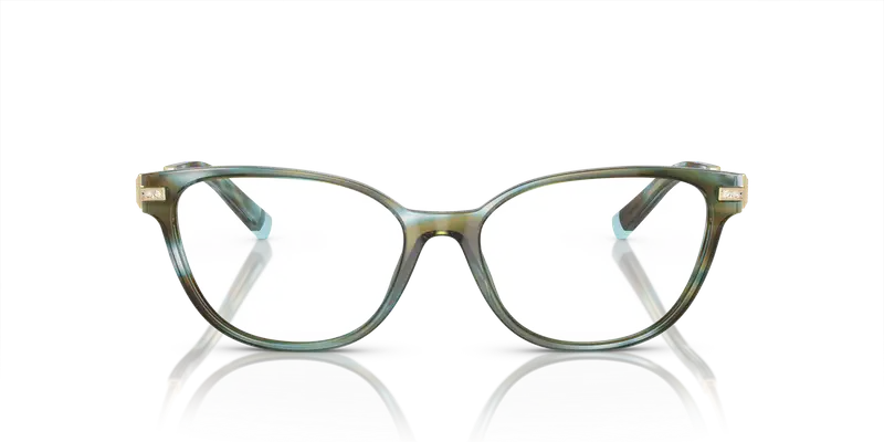 Tiffany Donna TF2223B 8124 Montature da vista Acetato Blu Trasparente Cat Eye Normale miniatura 2