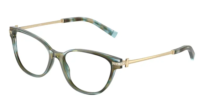 Donna TF2223B 8124 Montature da vista Acetato Blu Trasparente Cat Eye Normale