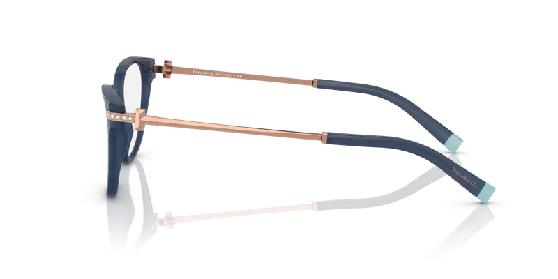 Tiffany Donna TF2223B 8315 Montature da vista Acetato Blu Trasparente Cat Eye Normale miniatura 3