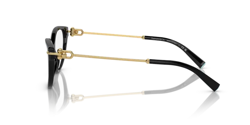 Tiffany Donna TF2231 8001 Montature da vista Acetato Nero Trasparente Cat Eye Normale miniatura 3