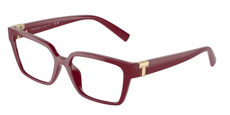 Tiffany Donna TF2232U  8366 Montature da vista Iniettato Rosso Trasparente Squadrata Normale