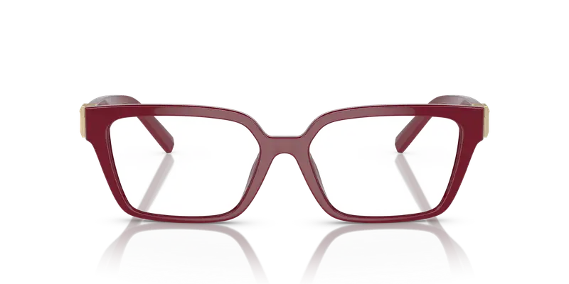 Tiffany Donna TF2232U 8366 Montature da vista Iniettato Rosso Trasparente Squadrata Normale miniatura 2