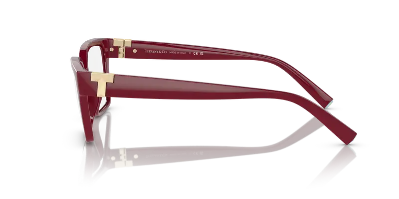 Tiffany Donna TF2232U 8366 Montature da vista Iniettato Rosso Trasparente Squadrata Normale miniatura 3