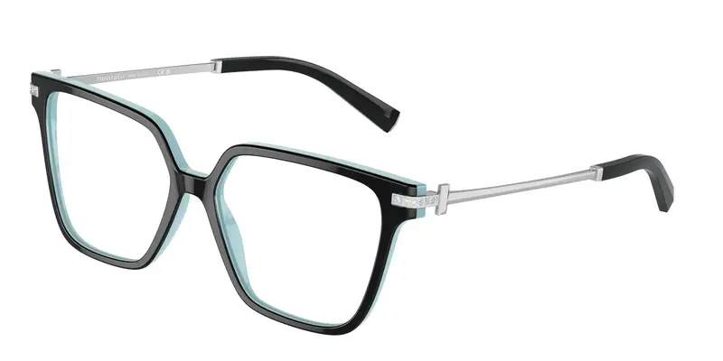 Tiffany Donna TF2234B  8055 Montature da vista Acetato Nero Trasparente Squadrata Normale