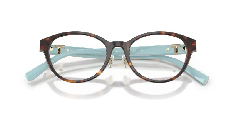 Donna TF2236D 8363 Montature da vista Acetato Tartaruga Trasparente Rotonda Normale miniatura 2