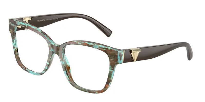 Tiffany Donna TF2246  8422 Montature da vista Acetato Tartaruga Trasparente Squadrata Normale